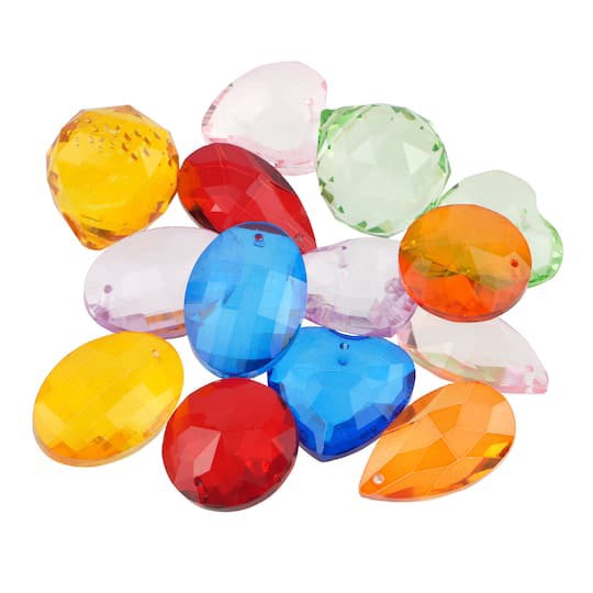 slide 1 of 2, Faceted Glass Rhinestone Pendant Bead Mix By Bead Landing, 29mm-37mm