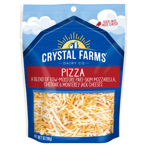 slide 1 of 1, Crystal Farms Shredded Pizza Blend Cheese, 7 oz