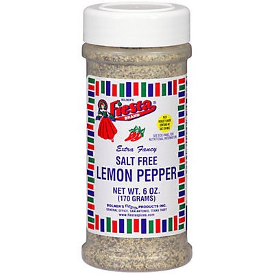 slide 1 of 1, Bolner's Fiesta Salt Free Lemon Pepper, 6 oz