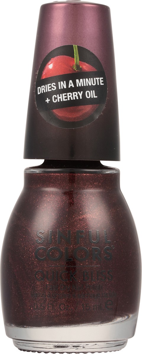 slide 5 of 9, Sinful Colors Quick Bliss Blackcherry 2677 Fast Dry Nail Polish 0.5 fl oz, 0.5 fl oz