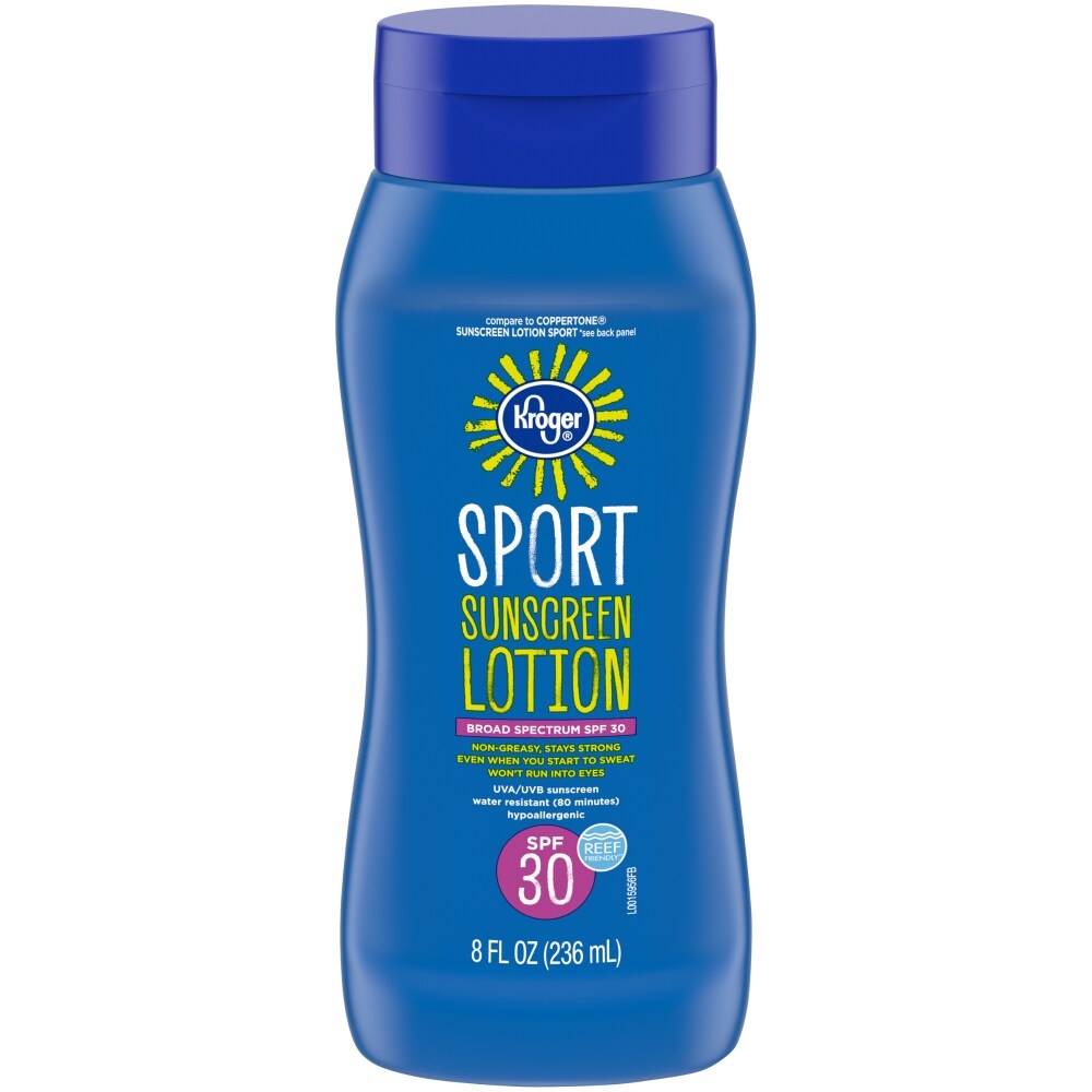 slide 1 of 1, Kroger Sport Broad Spectrum Sunscreen Lotion Spf 30, 8 fl oz