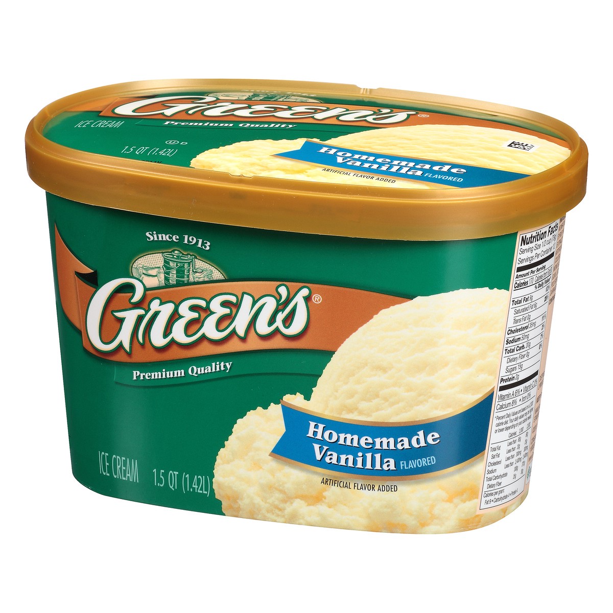 slide 7 of 10, Green's Homemade Vanilla Ice Cream 1.5 qt. Carton, 1.42 liter