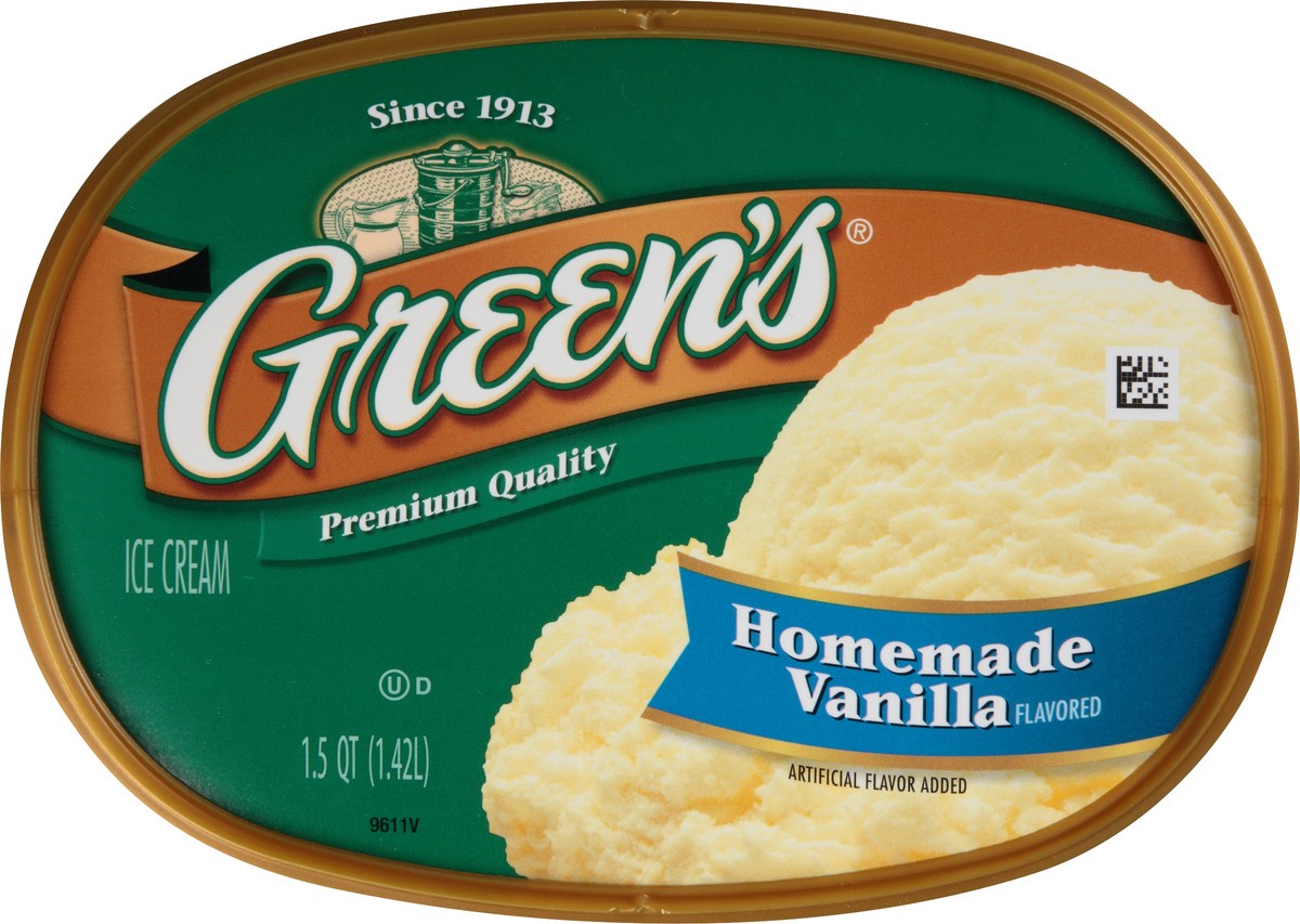 slide 6 of 10, Green's Homemade Vanilla Ice Cream 1.5 qt. Carton, 1.42 liter