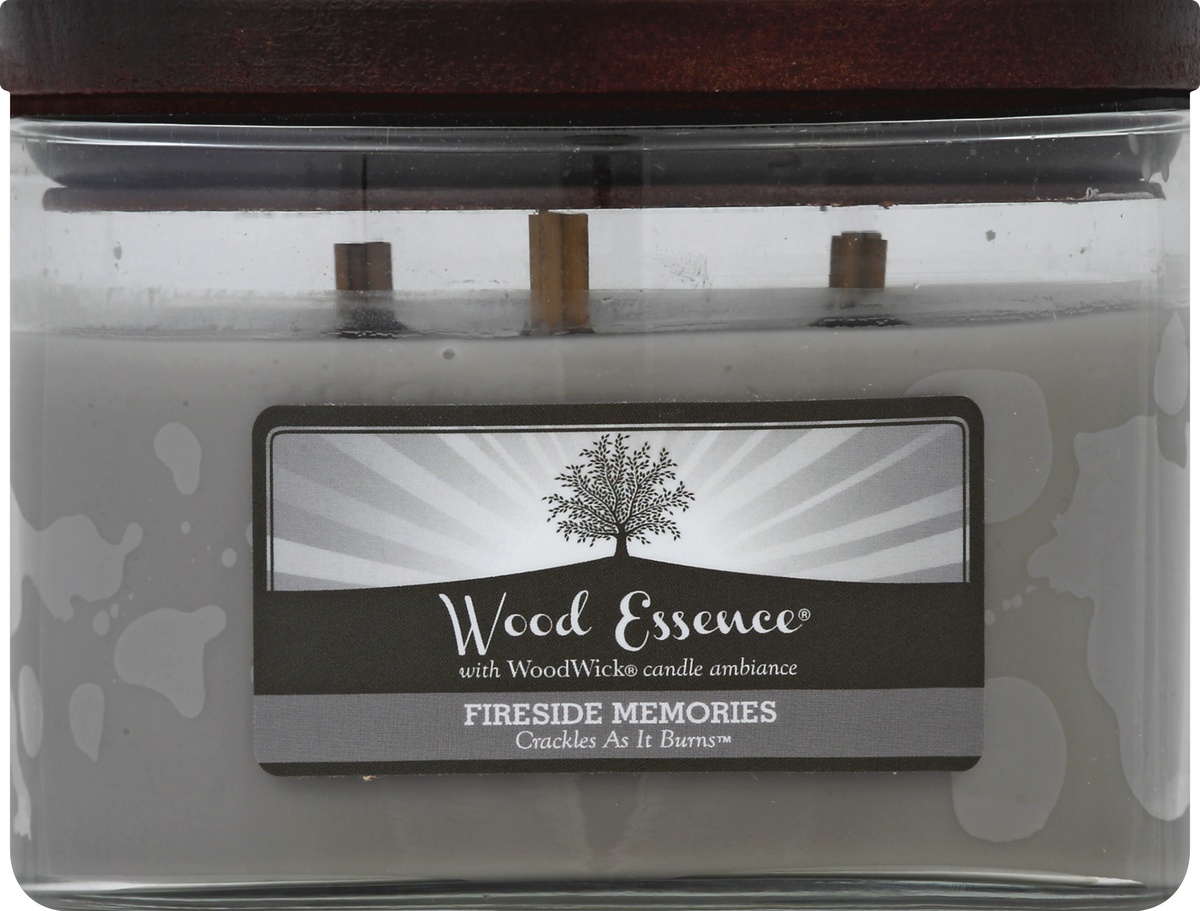 slide 2 of 2, Wood Essence 3 Wick Fireside Memories Candle, 1 ct