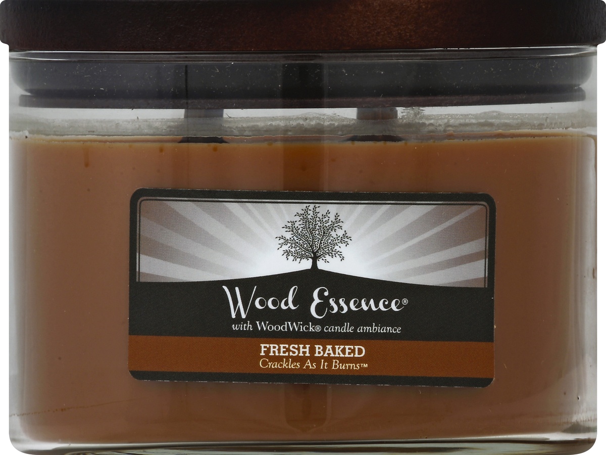 slide 2 of 2, Wood Essence 3 Wick Fresh Baked Candle, 1 ct