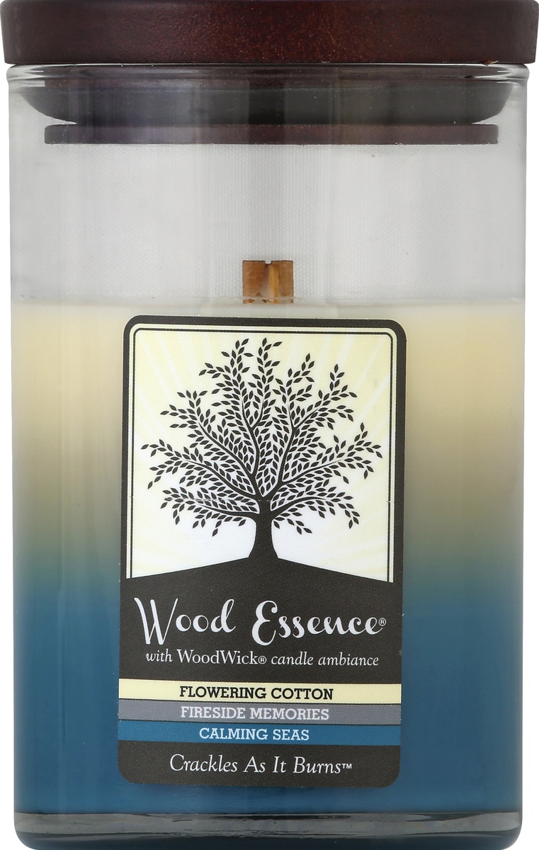 slide 2 of 2, Wood Essence Triple Cotton, Fireside Memories, Calming Seas Candle, 1 ct