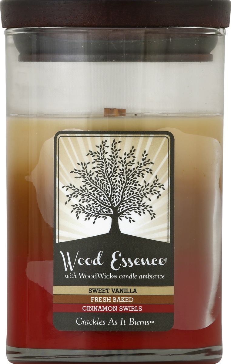 slide 2 of 2, Wood Essence Medium Triple Sweet Vanilla, Fresh Baked, Cinnamon Swirls Candle, 1 ct