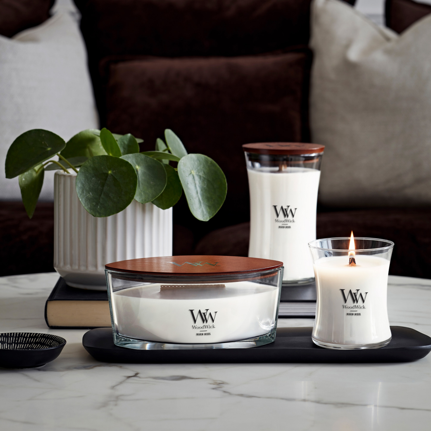 slide 3 of 3, Woodwick Ellipse Jar Candle Warm Wool, 16 oz