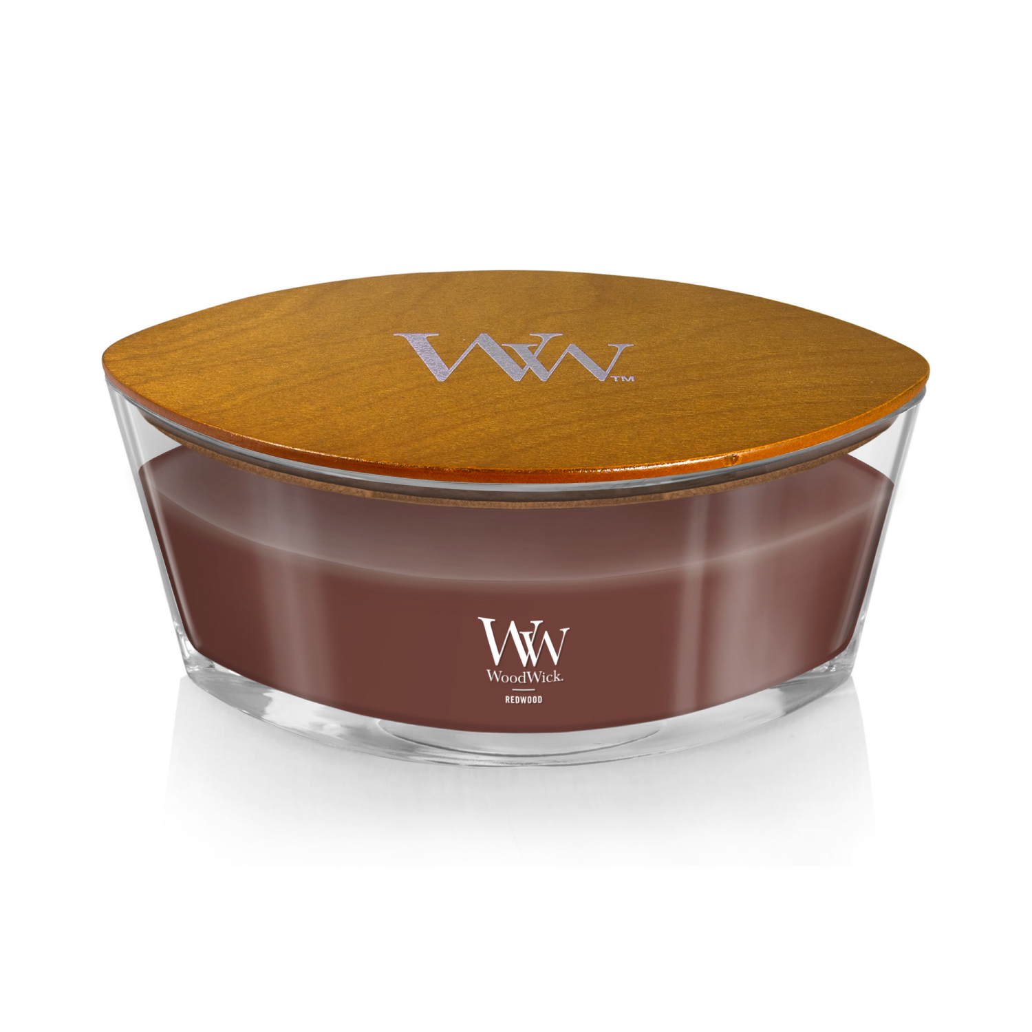slide 2 of 3, Woodwick Ellipse Candle Redwood, 16 oz