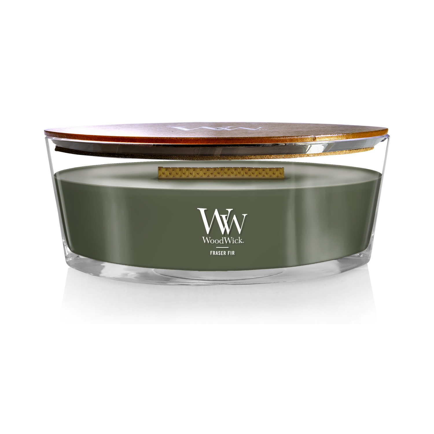 slide 1 of 4, Woodwick Ellipse Candle Fraiser Fir, 16 oz