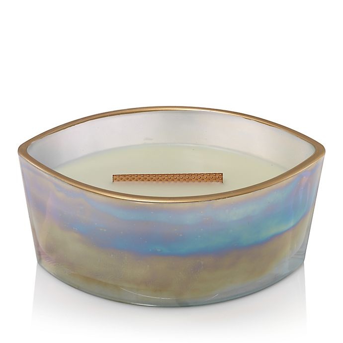 slide 2 of 2, WoodWick Fig Leaf & Tuberose Large Iridescent Ceramic Oval Jar Candle, 1 ct