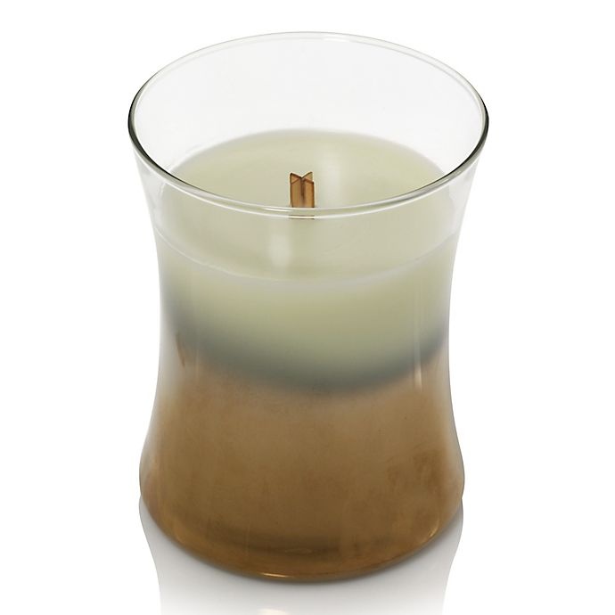 slide 2 of 2, WoodWick Ombre Fig Leaf Tuberose Hourglass Jar Candle, 1 ct