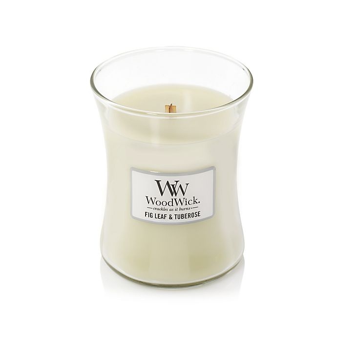 slide 2 of 2, WoodWick Fig Leaf & Tuberose Medium Hourglass Jar Candle, 1 ct