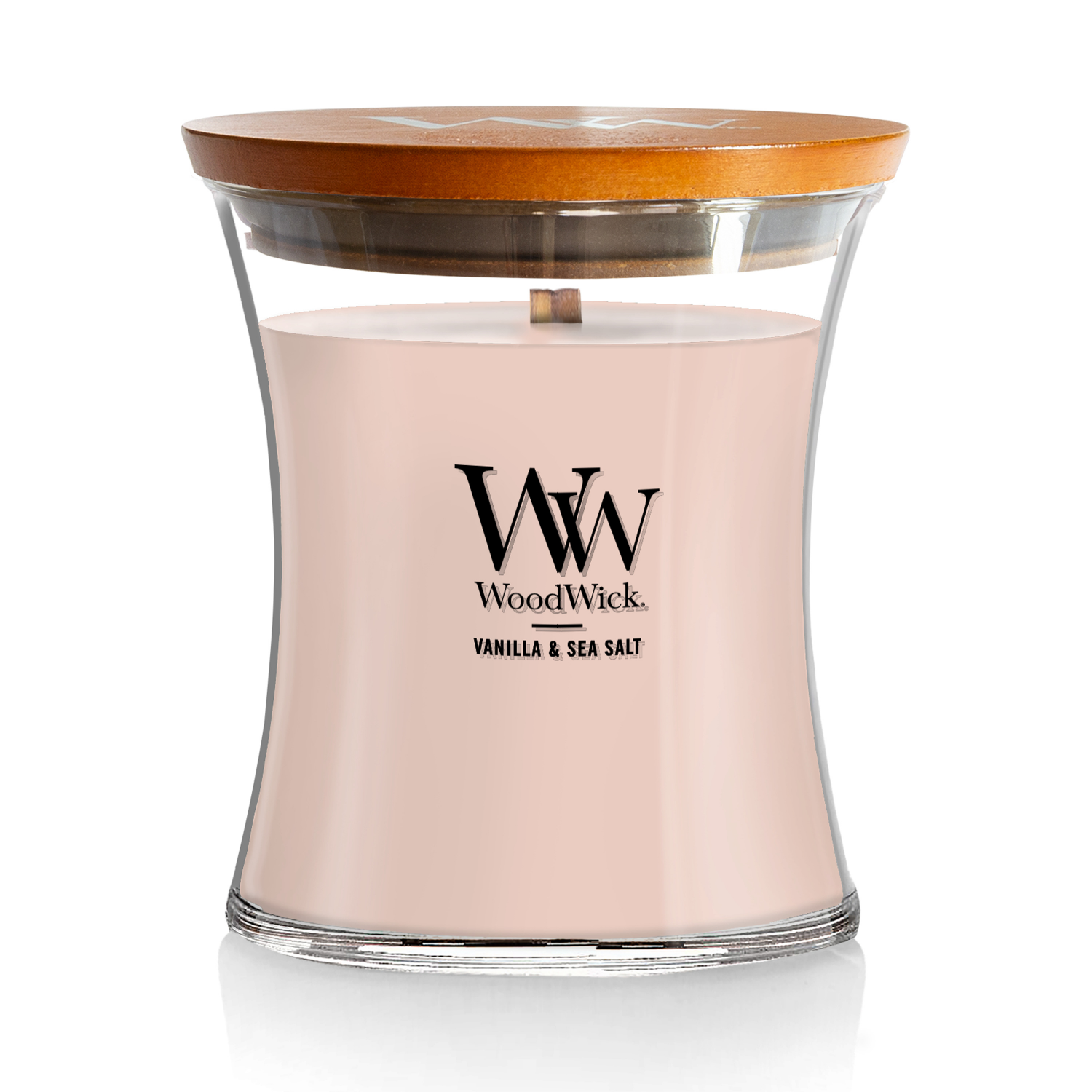 slide 1 of 4, Woodwick Candle-Vanilla Sea Salt, 1 ct