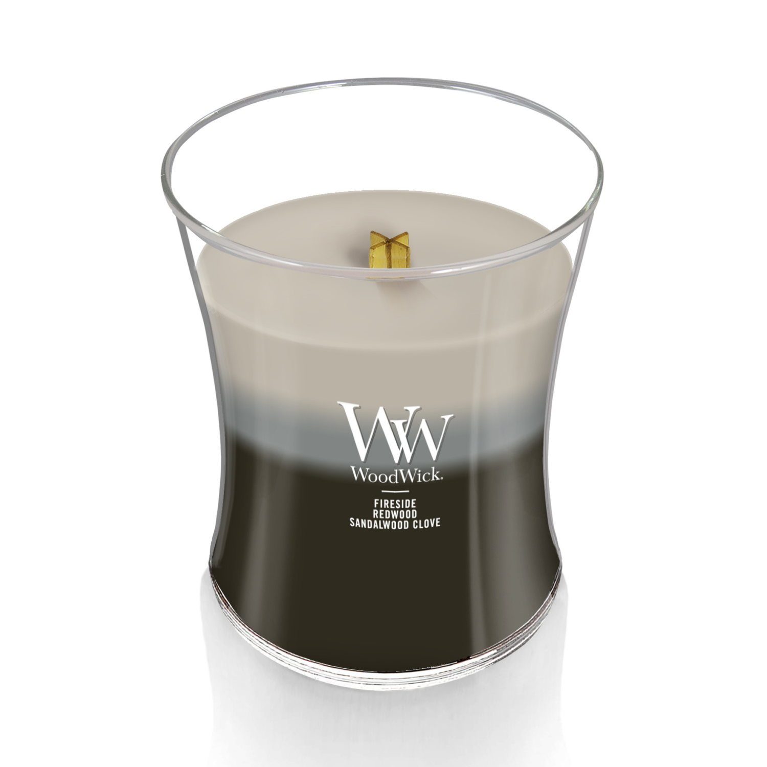 slide 2 of 3, Woodwick Candle Medium Jar Trilogy Warm Woods, 10.5 oz