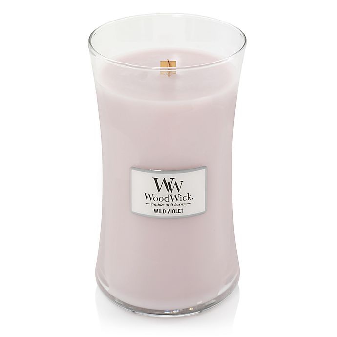 slide 2 of 2, WoodWick Wild Violet Large Hourglass Jar Candle, 1 ct