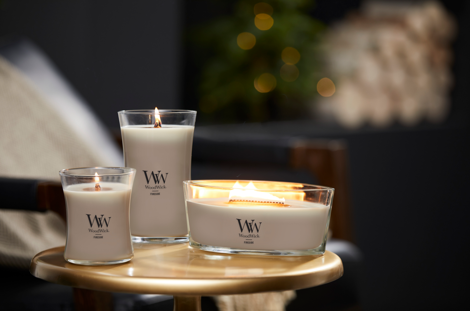 slide 2 of 4, Woodwick Candle Large Jar Fireside, 17 oz