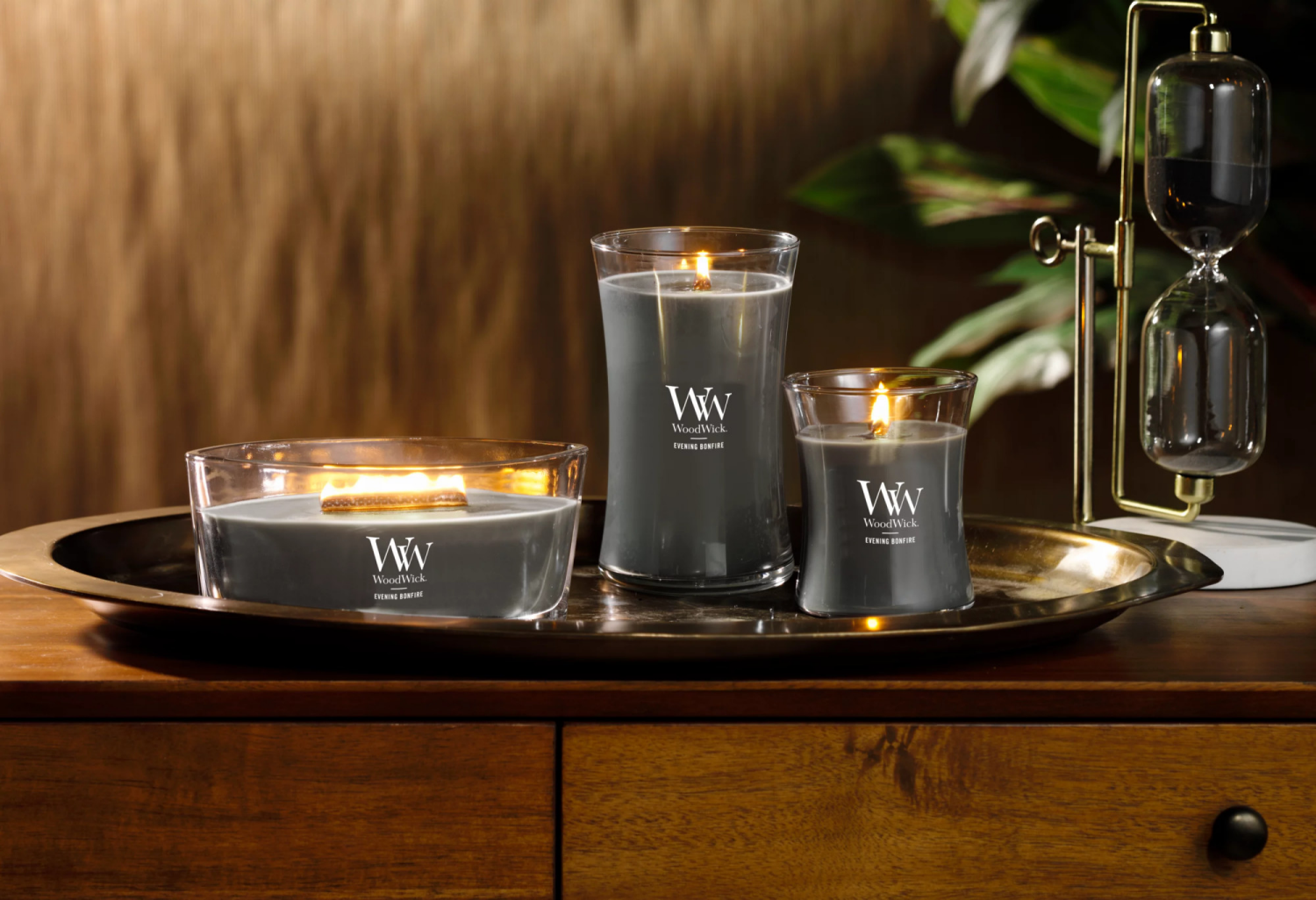 slide 4 of 4, Woodwick Scented Candle - Evening Bonfire, 1 ct