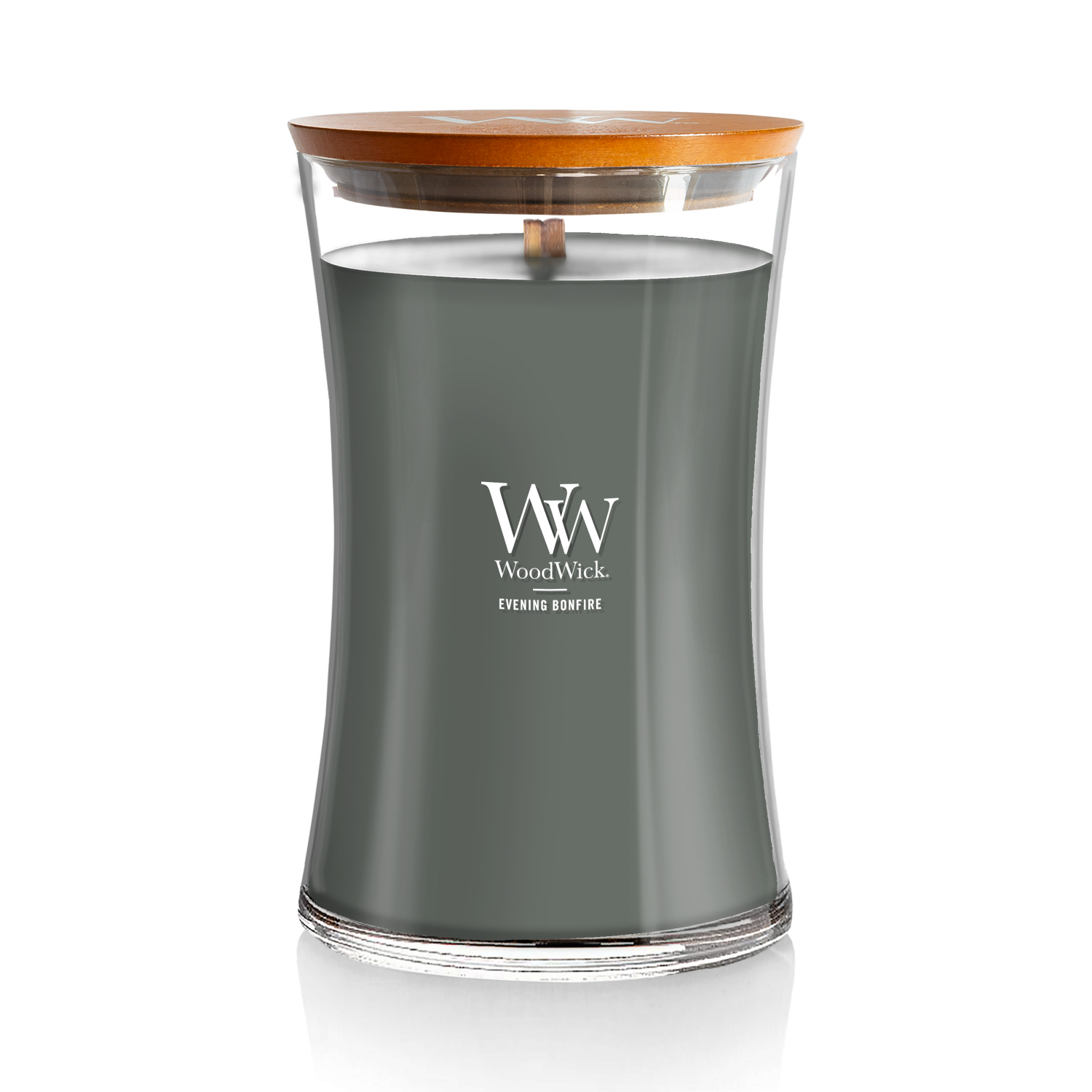 slide 1 of 4, Woodwick Scented Candle - Evening Bonfire, 1 ct