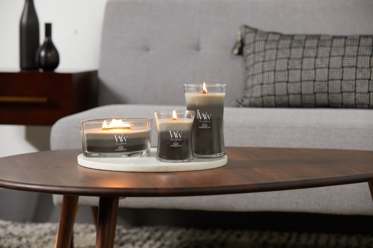 slide 3 of 4, Woodwick Large Jar Trilogy Warm Woods, 21.5 oz