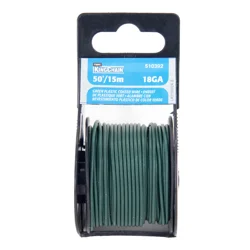 MIBRO Kingchain 18 Gauge X 50' Pvc-Coated Steel Wire - Green Color - Mini-Reel