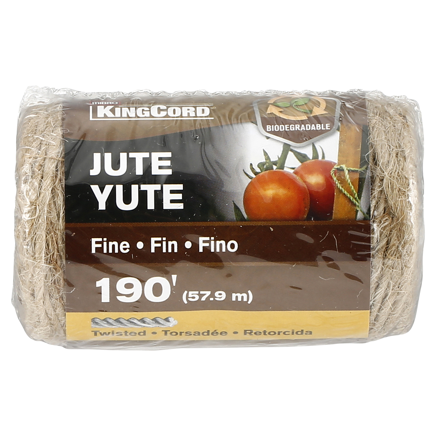 slide 1 of 1, Mibro KingCord Natural Jute Twine, Fine, 1 ct