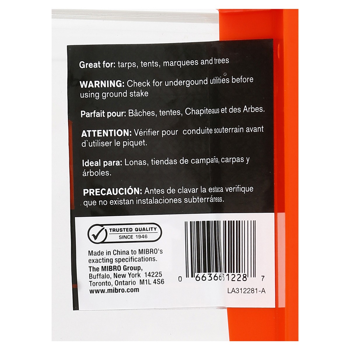 slide 2 of 2, KingCord Mibro Kingcord Super Ground Stake, 11 in