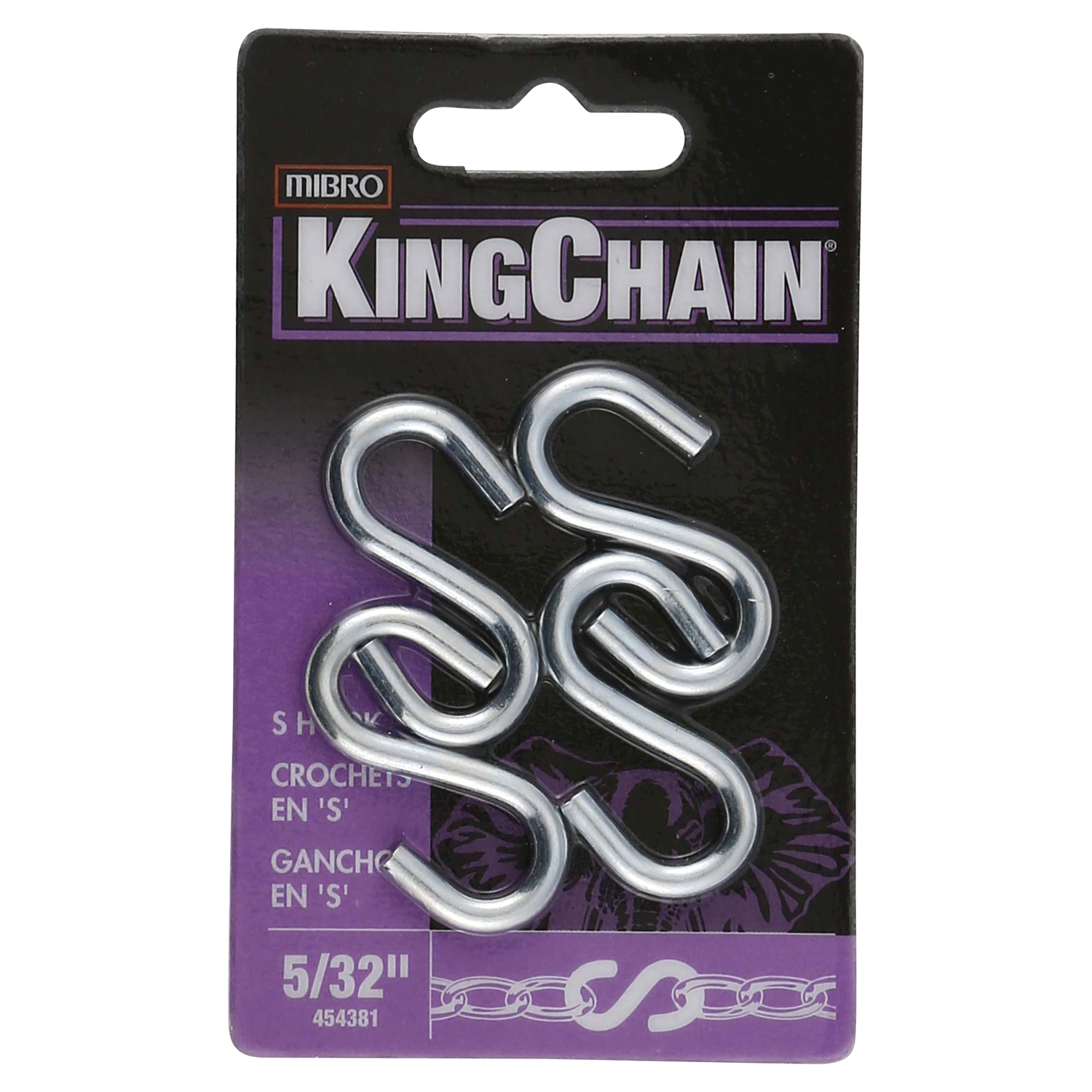 slide 1 of 1, Mibro King Chain S Hook 5/32, 4 ct