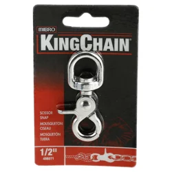Mibro Kingchain Scissor Snap Round Swivel Nickel Plated