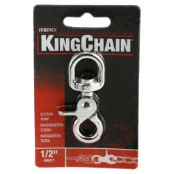 Mibro Kingchain Scissor Snap Round Swivel Nickel Plated