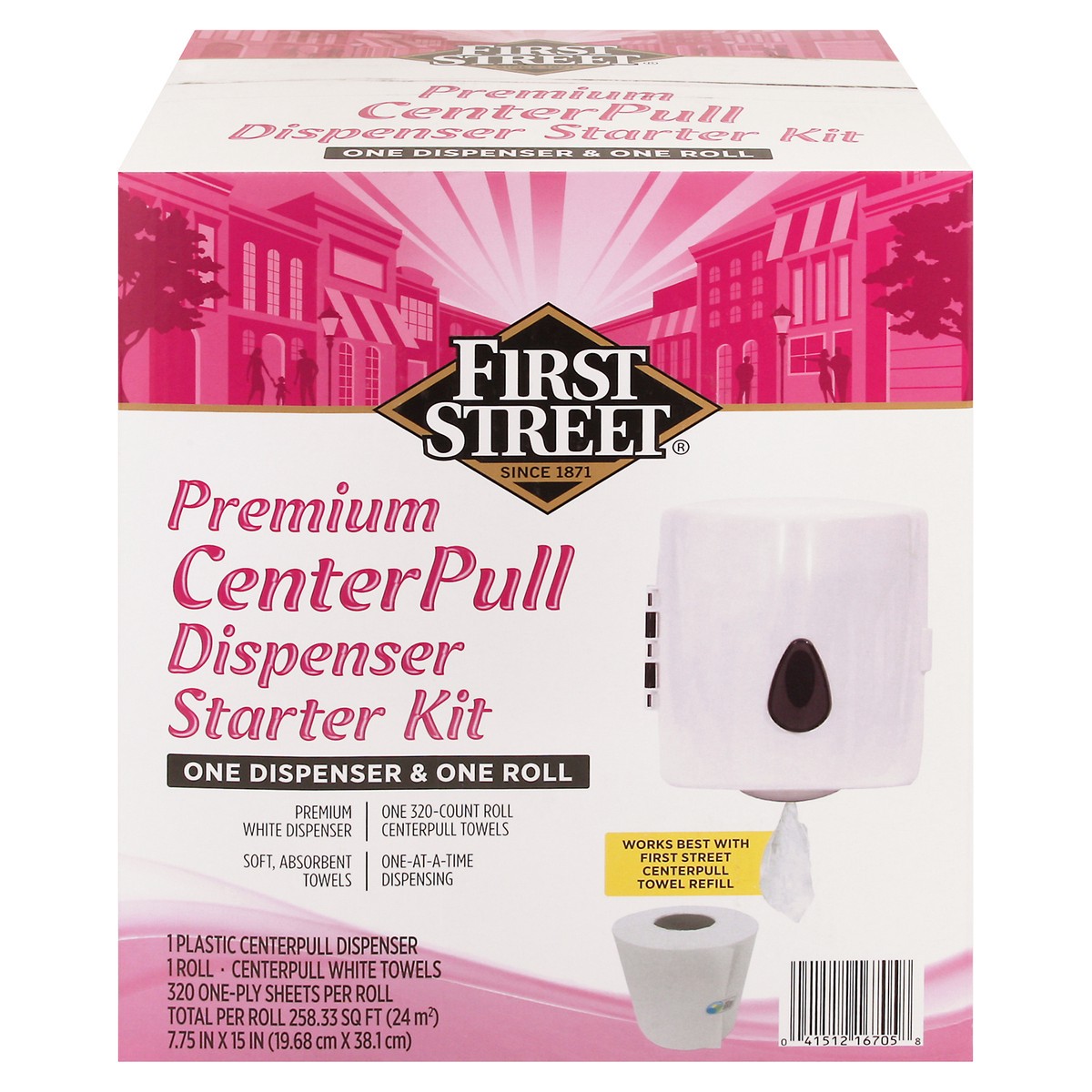 slide 5 of 11, First Street First Stree Center[Ull Dispenser Str Kit With Roll, 1 ct