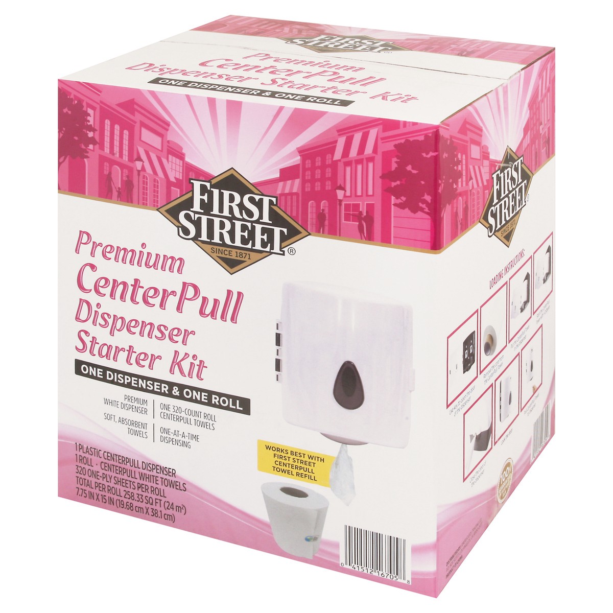 slide 3 of 11, First Street First Stree Center[Ull Dispenser Str Kit With Roll, 1 ct