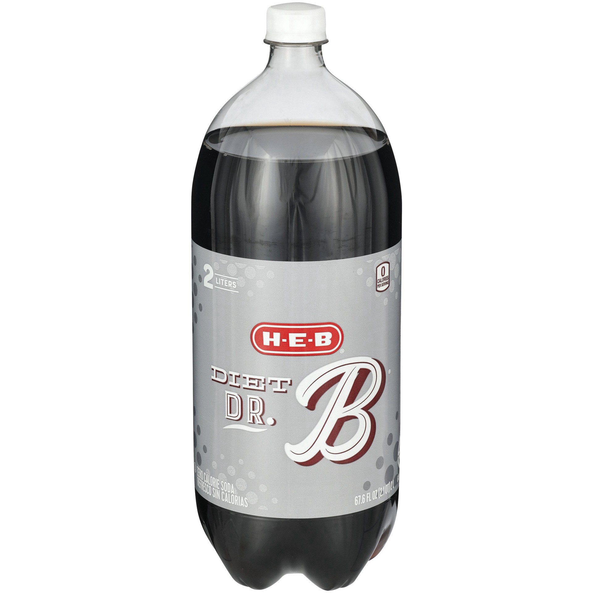 slide 1 of 1, H-E-B Diet Dr. B Soda - 2 liter, 2 liter