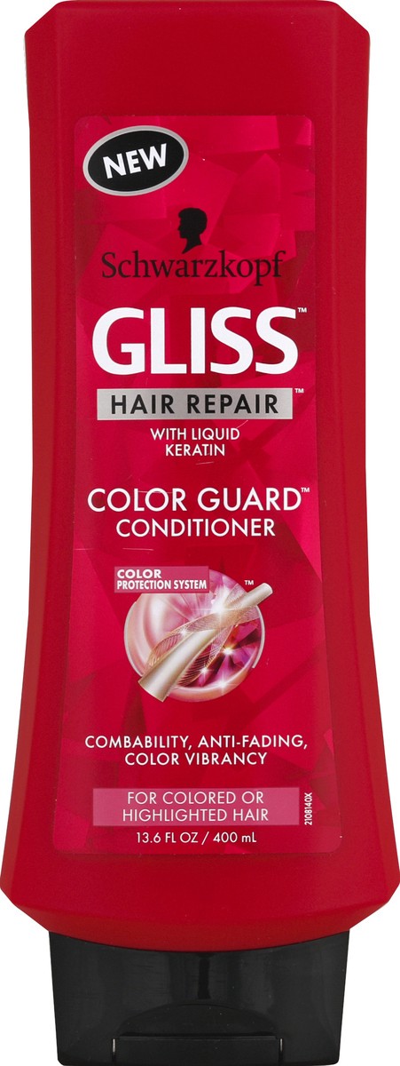 slide 2 of 6, Schwarzkopf Gliss Hair Repair Color Guard Conditioner For Colored or Highlighted Hair, 13.6 oz