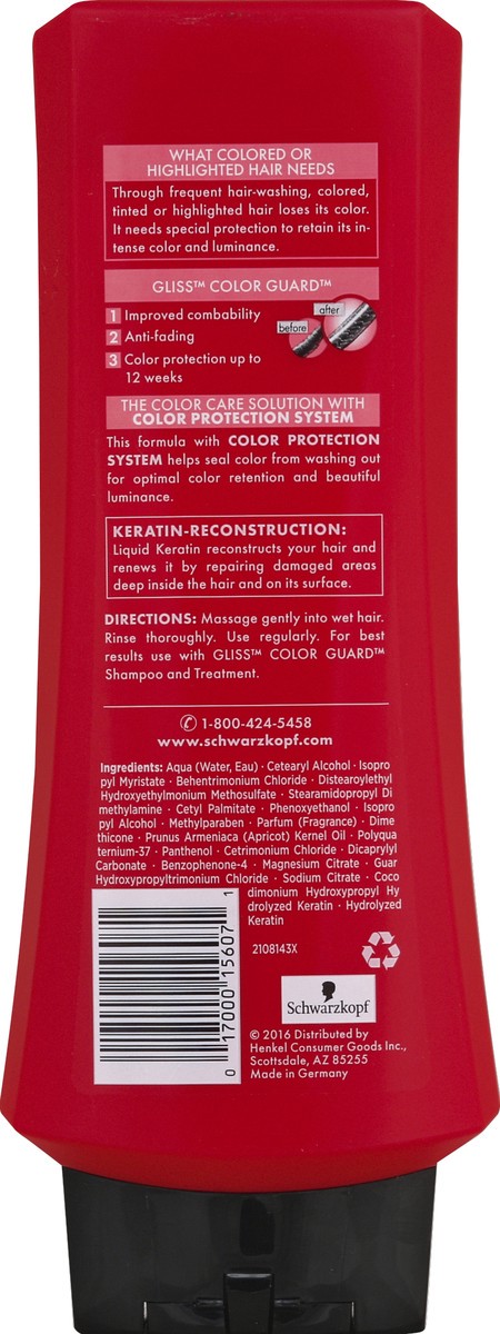 slide 3 of 6, Schwarzkopf Gliss Hair Repair Color Guard Conditioner For Colored or Highlighted Hair, 13.6 oz