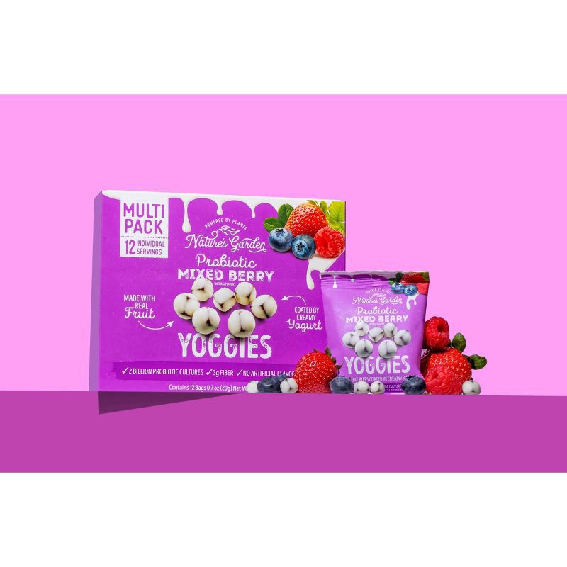 slide 6 of 7, Nature's Garden Probiotic Mixed Berry Yoggies 6 / 12 X 0.7oz - 8.5 Oz, 12 ct