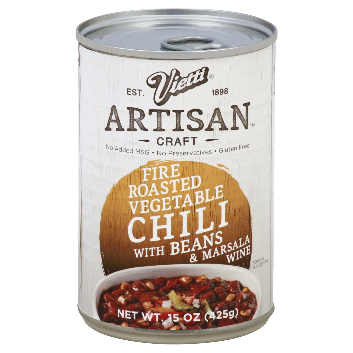 slide 1 of 1, Vietti Artisan Craft Fire Roasted Vegetable Chili With Beans & Marsala Wine, 15 oz