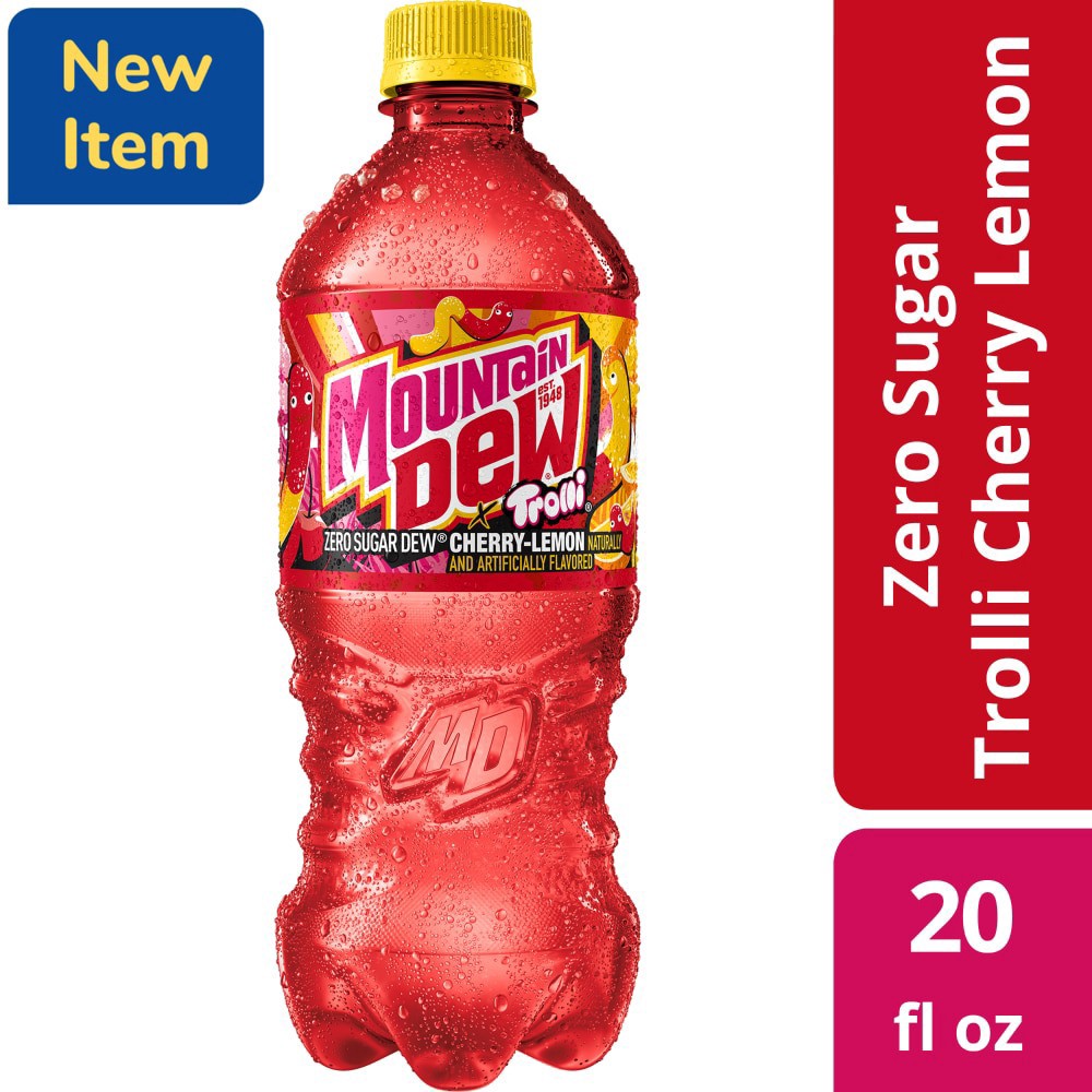 slide 3 of 5, Mtn Dew 0 Sgr Cherry Lemon, 20 oz