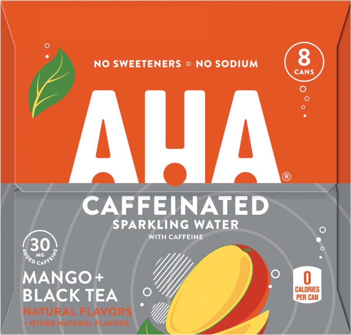 slide 7 of 9, AHA Mango Black Tea Cans, 12 fl oz, 8 Pack, 8 ct; 12 fl oz