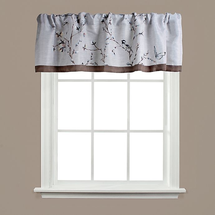 slide 1 of 2, Saturday Knight Willows Rod Pocket Window Valance - Neutral, 1 ct