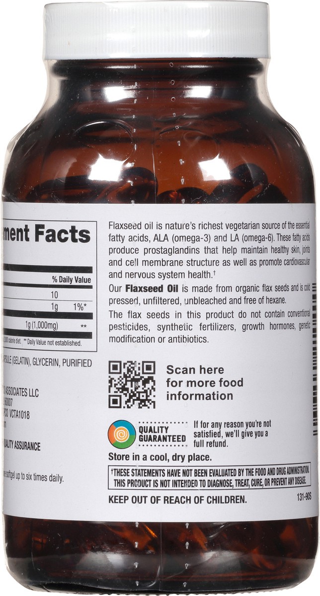 slide 6 of 15, Full Circle Market 1000 mg Cold-Pressed Hexane-Free Flaxseed Oil 90 Softgels, 90 ct