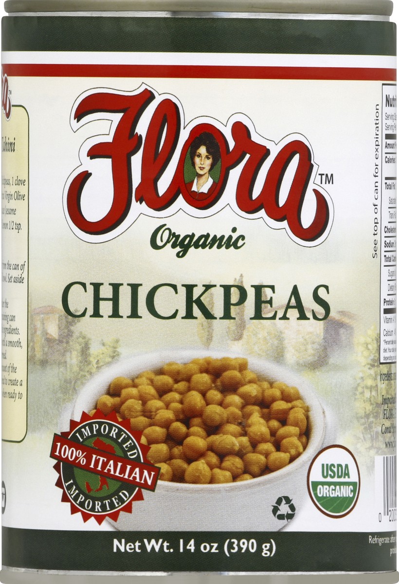 slide 2 of 2, Flora Chickpeas 14 oz, 14 oz