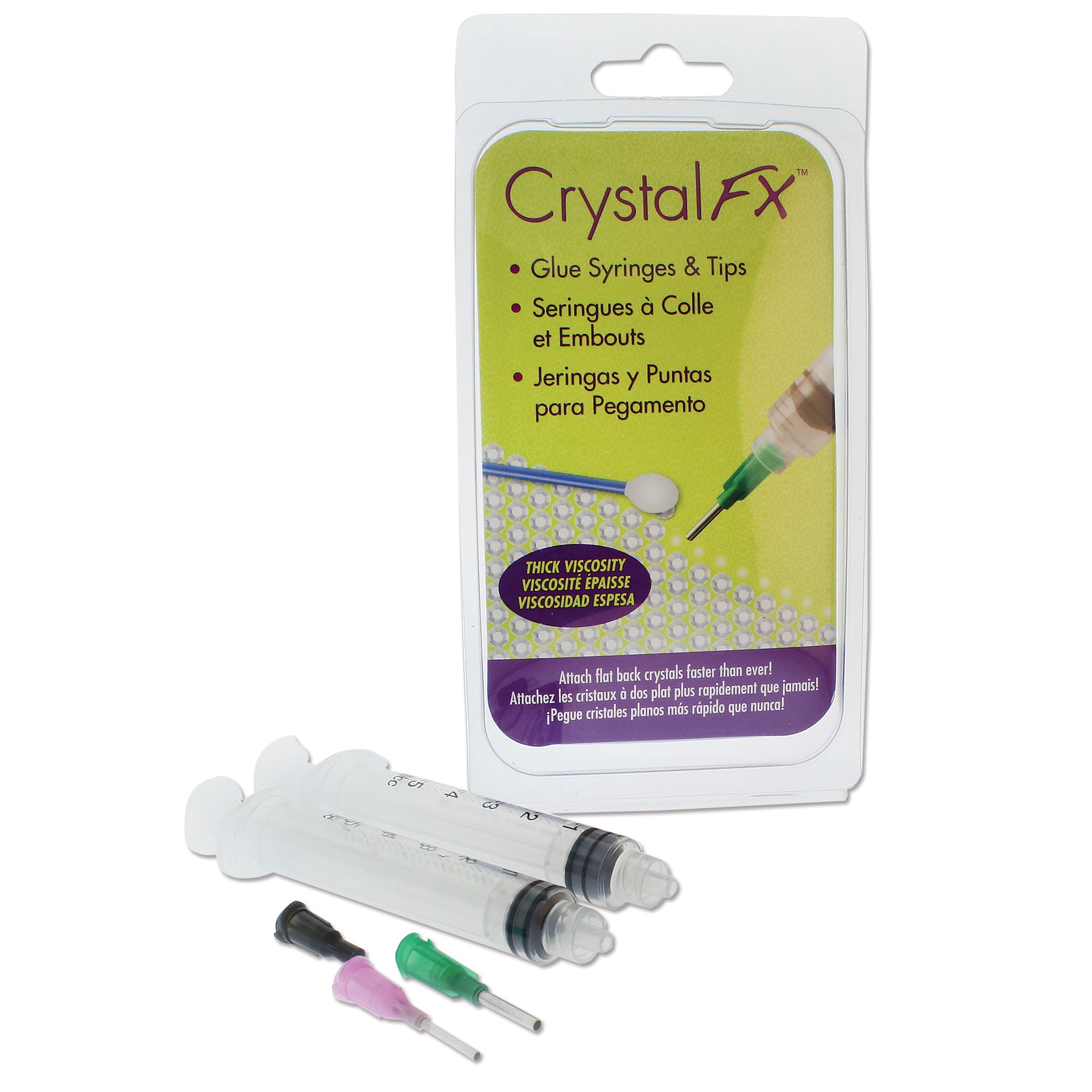 slide 3 of 5, The Beadsmith Crystal Fx Thick Viscosity Glue Syringe & Tip Set, 1 ct