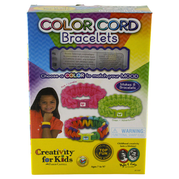slide 1 of 1, Creativity for Kids Color Cord Bracelets, 1 ct