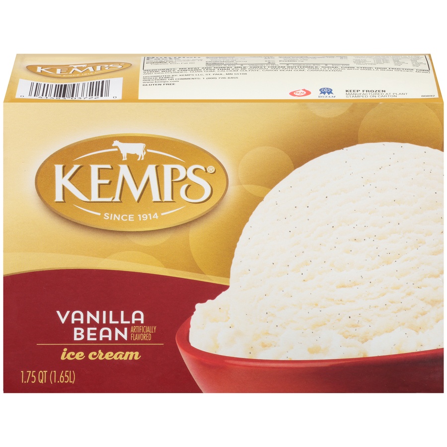 slide 1 of 8, Kemps Vanilla Bean Ice Cream, 1.75 qt