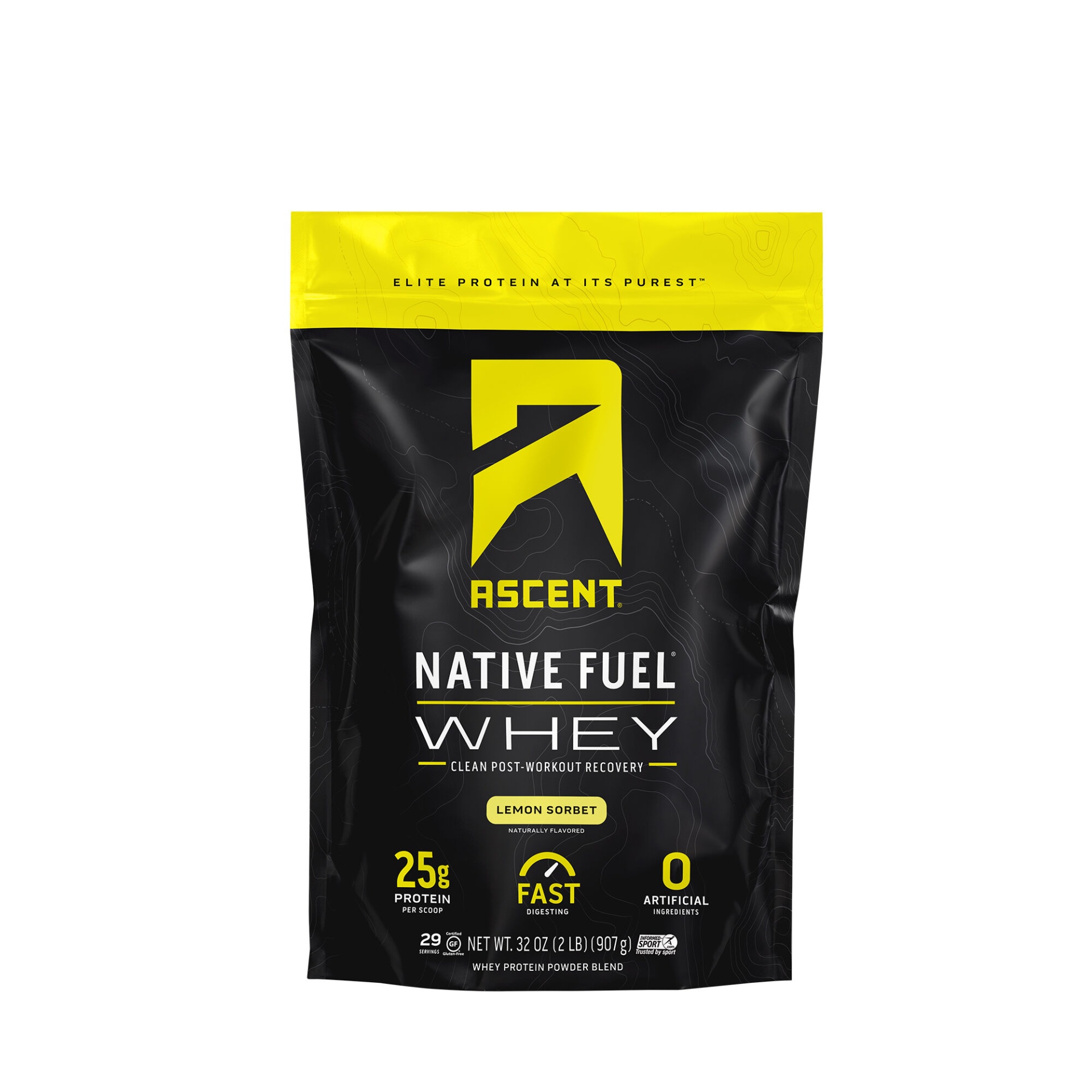 slide 1 of 1, Ascent Native Fuel Whey - Lemon Sorbet, 2 lb