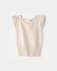 Carter's Girls Sweater Top - Cream - Size 6-6X