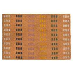Haven & Key Multi Color Dashes Coir Doormat