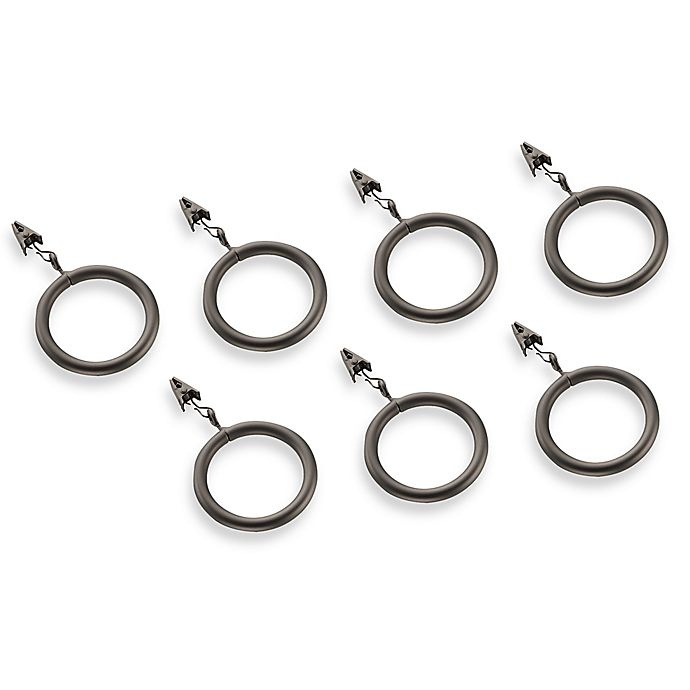 slide 1 of 1, Cambria Estate Round Clip Rings - Matte Graphite, 7 ct