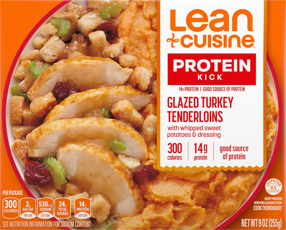 slide 8 of 9, Lean Cuisine Glazed Turkey Tenderloins, Frozen Dinner Protein Kick Bowl, 9 oz, 9 oz